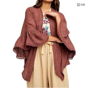 Free people poppy kimono in rosebud, XS/S
